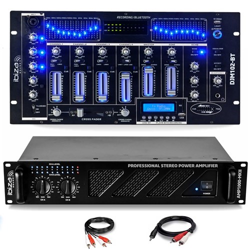 PACK AMP1000-MKII + DJM102-BT + CABLES