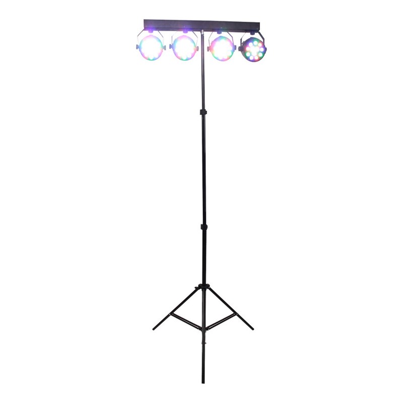 Support lumière 4 projecteurs PAR 12x1W RGB