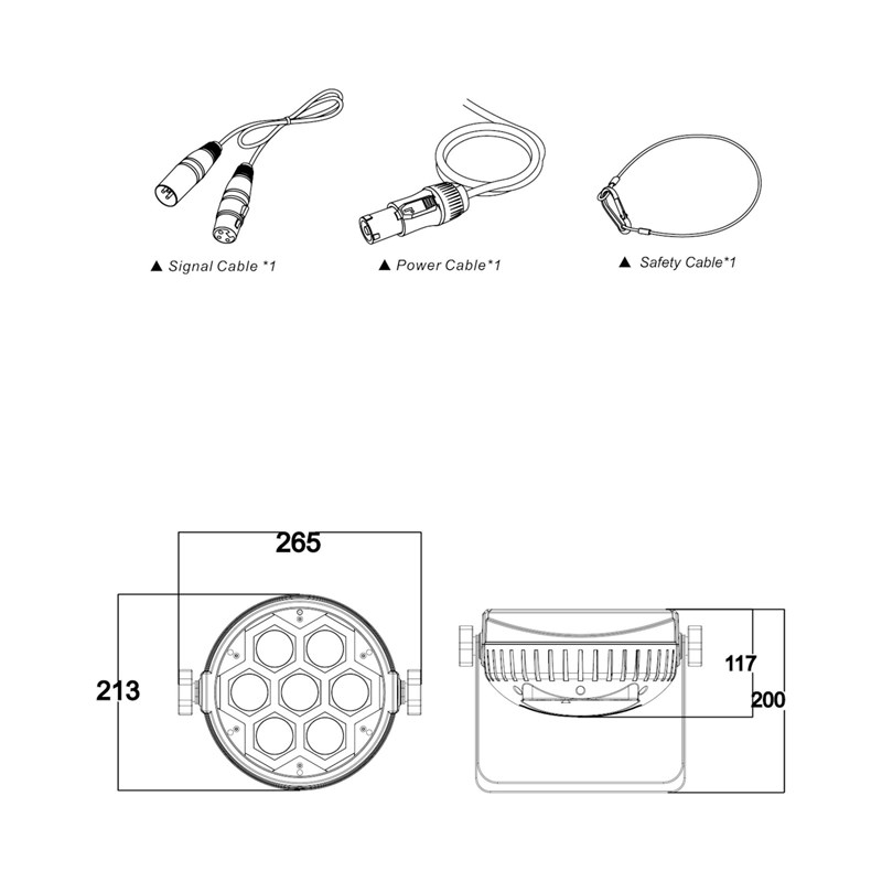 Projecteur PAR LED 7x10W Kaléidoscopique