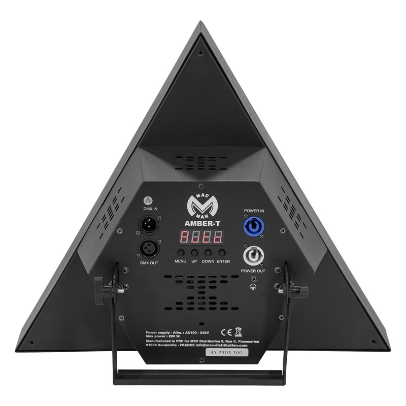 Effet LED triangulaire - 3x60W ambre + 24 RGB - Amber-T interface