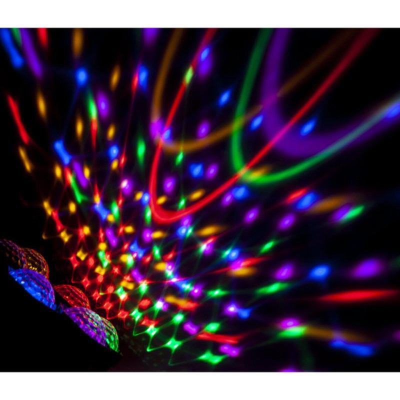 Séquenceur lumière 6 Astros LED multicolores - Auto/Musique - anniversaire