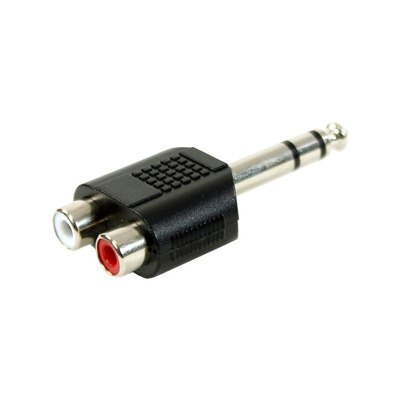 Adaptateur RCA femelle stéréo / Jack 6.35mm mâle accessoire