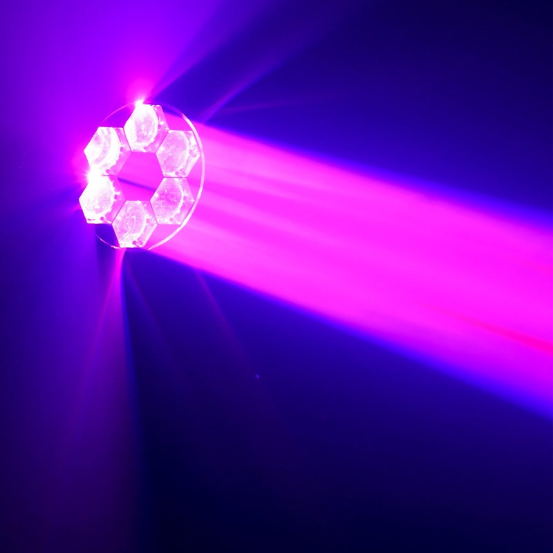 Effet LED rotatif + laser vert multipoint - auto & DMX - BEE-FX LZR effets