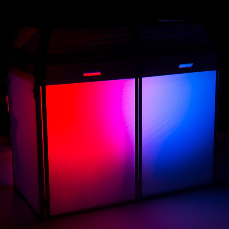 Facade DJ Stand Pro blanc mobilier