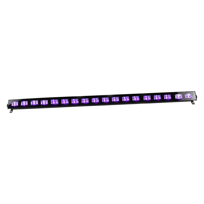 Barre LED UV 18 x 3W lumière noire effet fluorescent