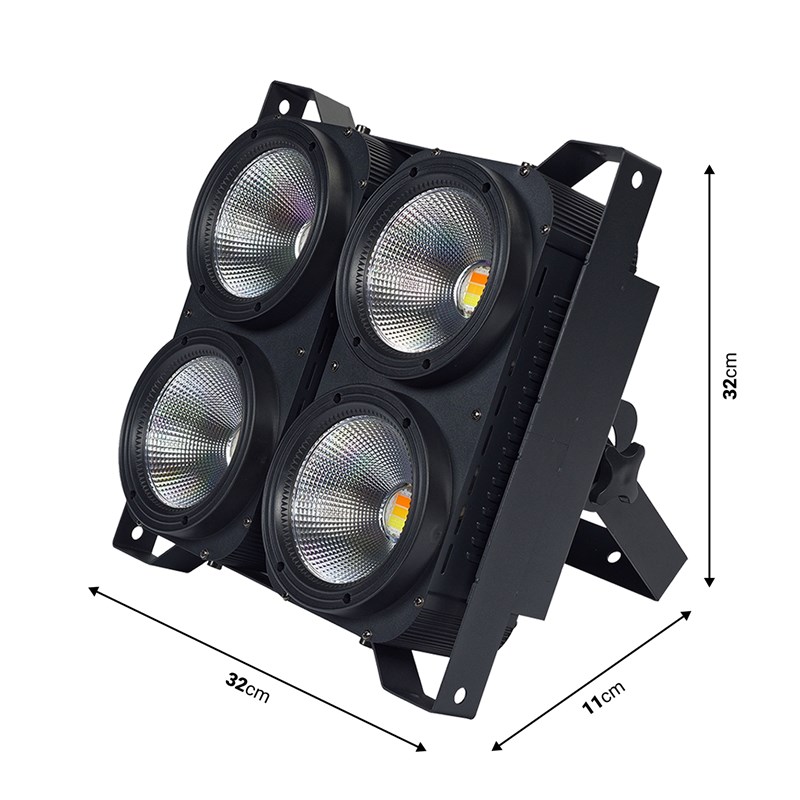 Blinder COB 4 LED 100W - Blanc Froid/Chaud Ambre puissant