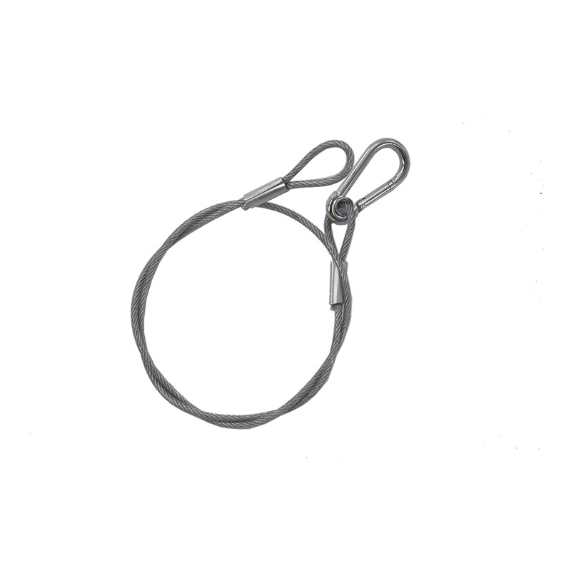 Pack de 12 élingues de sécurité argent - 4mm 85cm