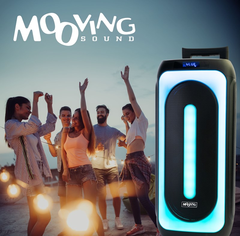 Enceinte Bluetooth Active RGB 1000W - MOOVING SOUND MS-MAGIC-SOUND1000 - fêtes