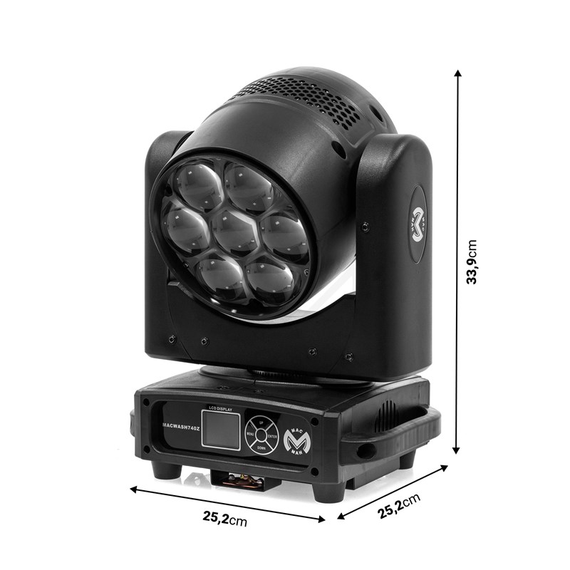 Lyre Wash LED RGBW 7x40W - Zoom - DMX Professionnel