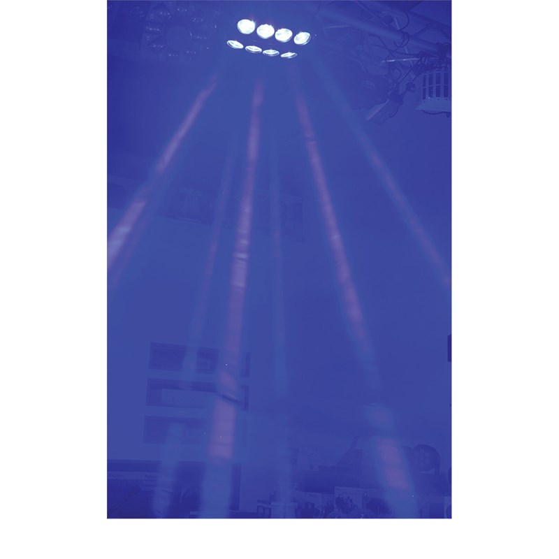 Effet de lumière spider Ibiza light QUAD8-FX DMX - bleu