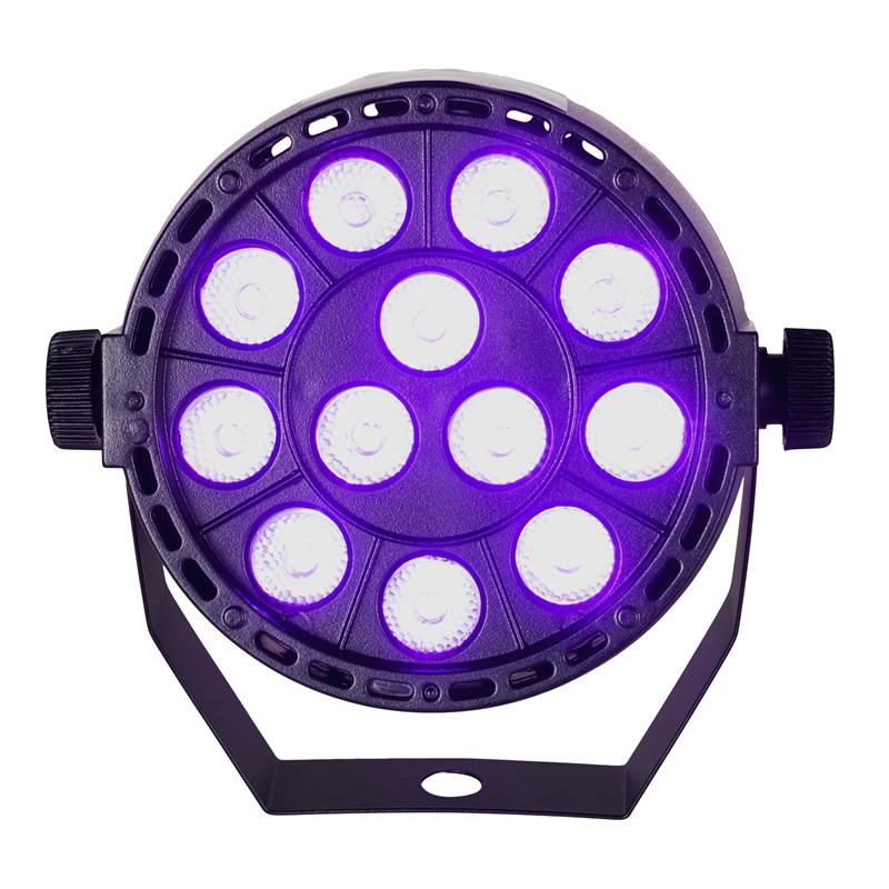Projecteur PAR UV 12 LED 2W DMX stroboscope - face
