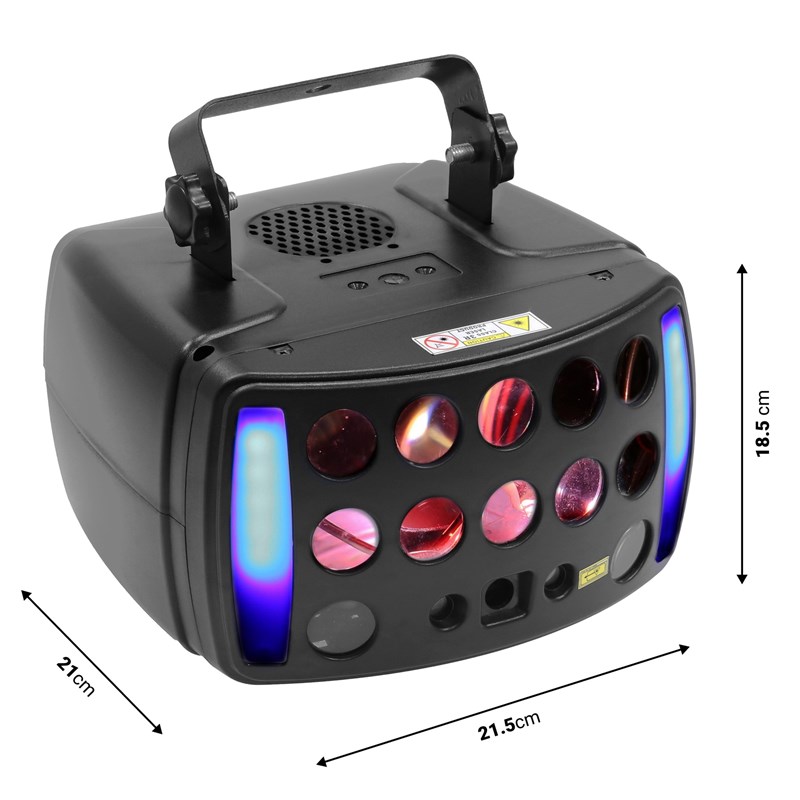 Effet lumineux LED 4-en-1 - Faisceaux, Strobe, LZR - DMX - BoomTone DJ - Starlight-LZR dimensions