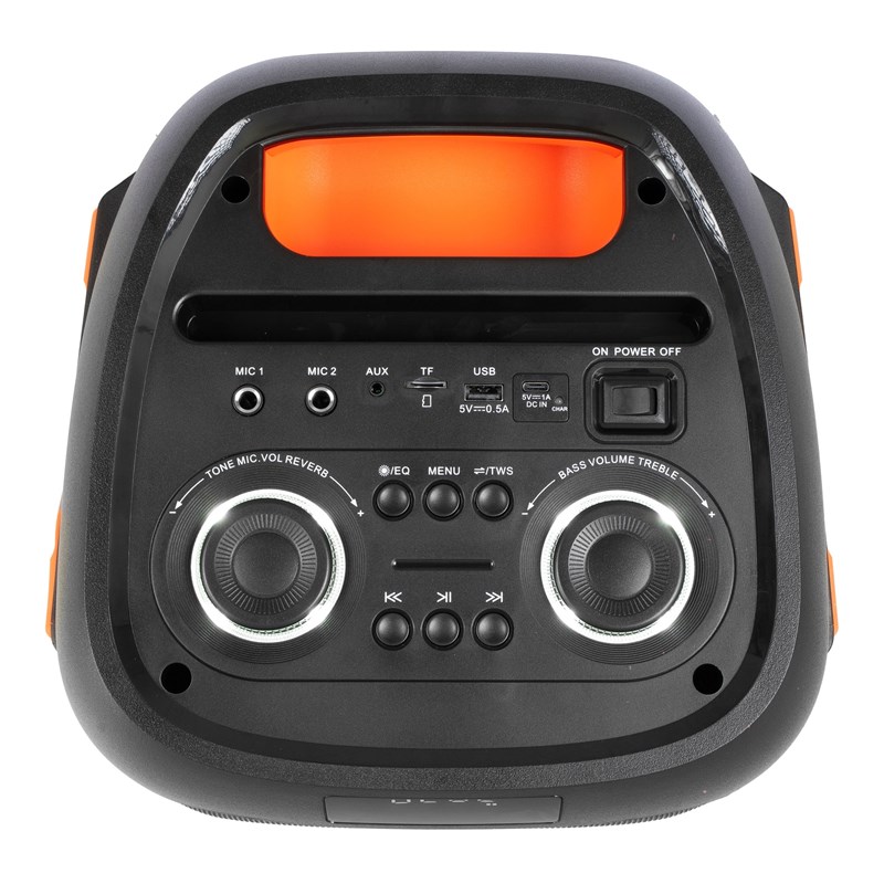 Enceinte Bluetooth autonome LED 2 x 6.5" 600W - dessus