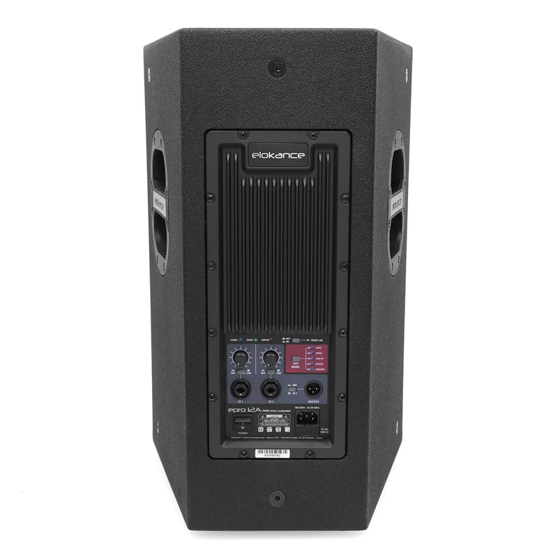 Enceinte amplifiée 12” - 1000W RMS - DSP intégré - Elokance - ePro 12 A arrière