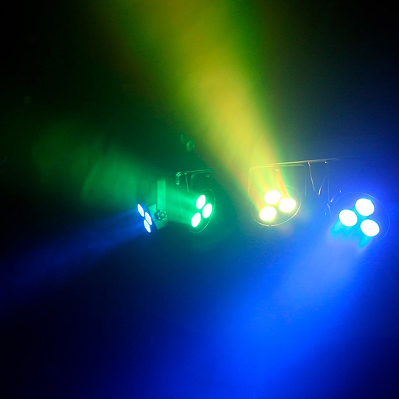 Kit 4 PAR LED RGBW sur trépied - 60W - DMX ambiance