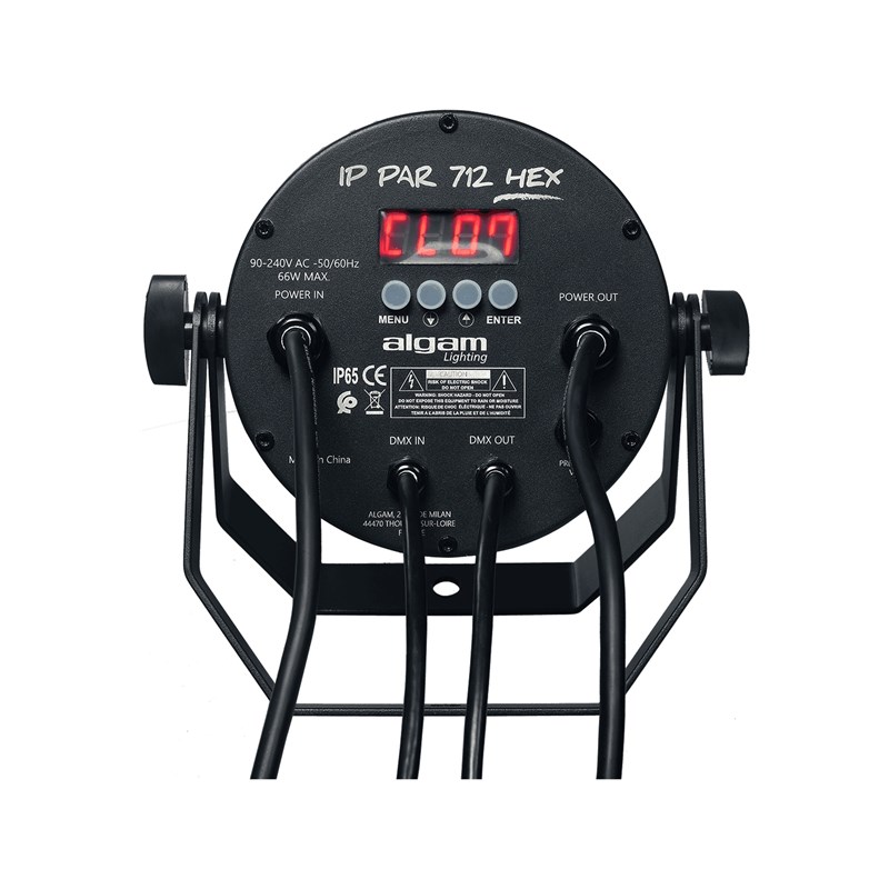Projecteur LED extérieur IP65 - 7 x 12 W RGBWAUV - affichage