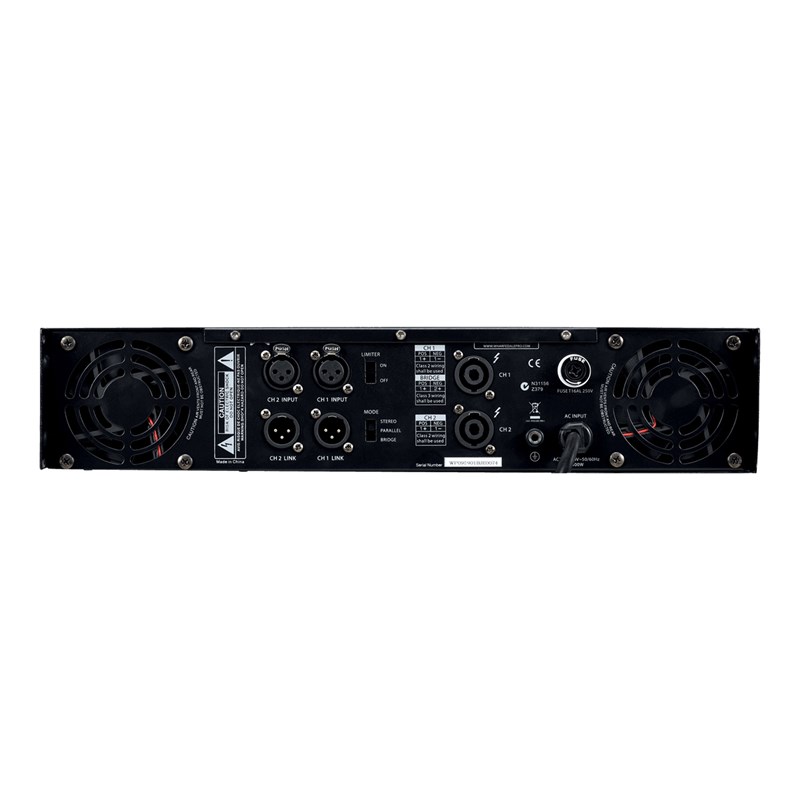 Ampli de puissance professionnel 2 x 650W RMS/8 ohms - arrière