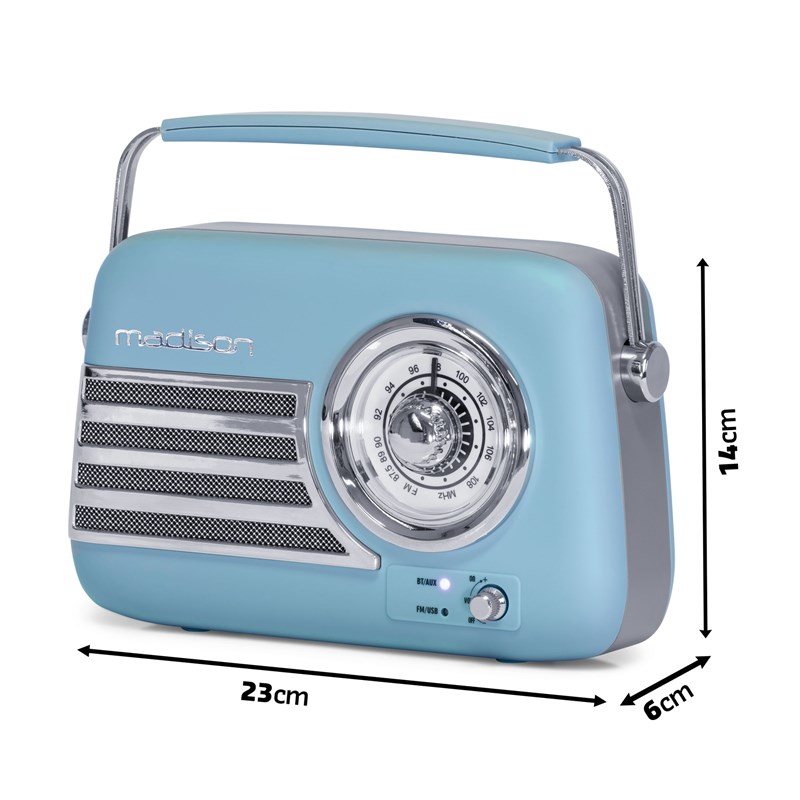 Radio vintage sur batterie - BT, USB