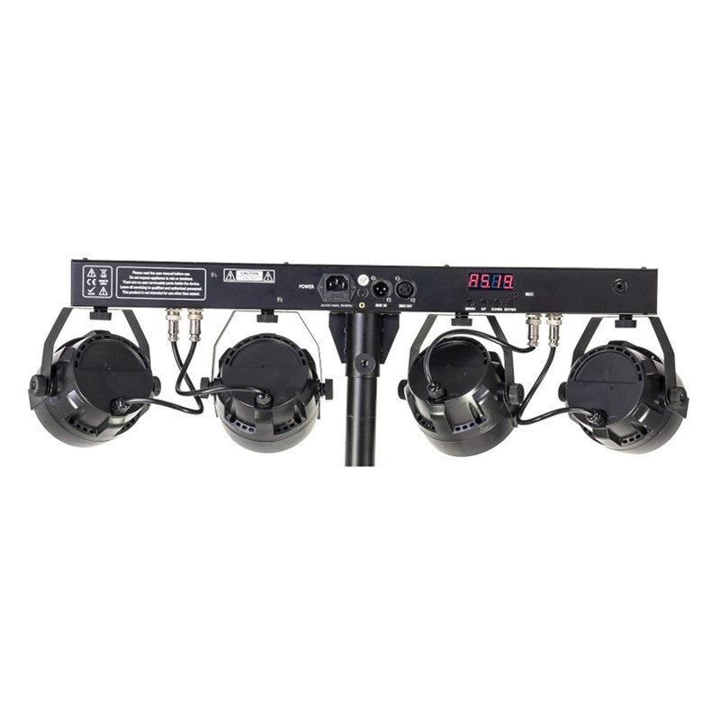 Pack 4 effets lumière LED sur support - RGBW - arrière