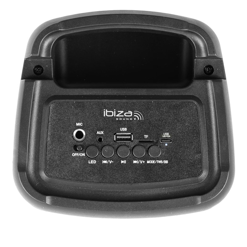 Enceinte portable Bluetooth 2 x 4" avec micro - dessus