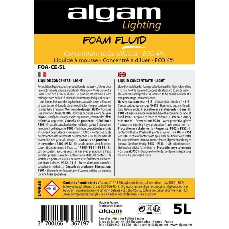 Liquide à mousse concentré ECO - 5L