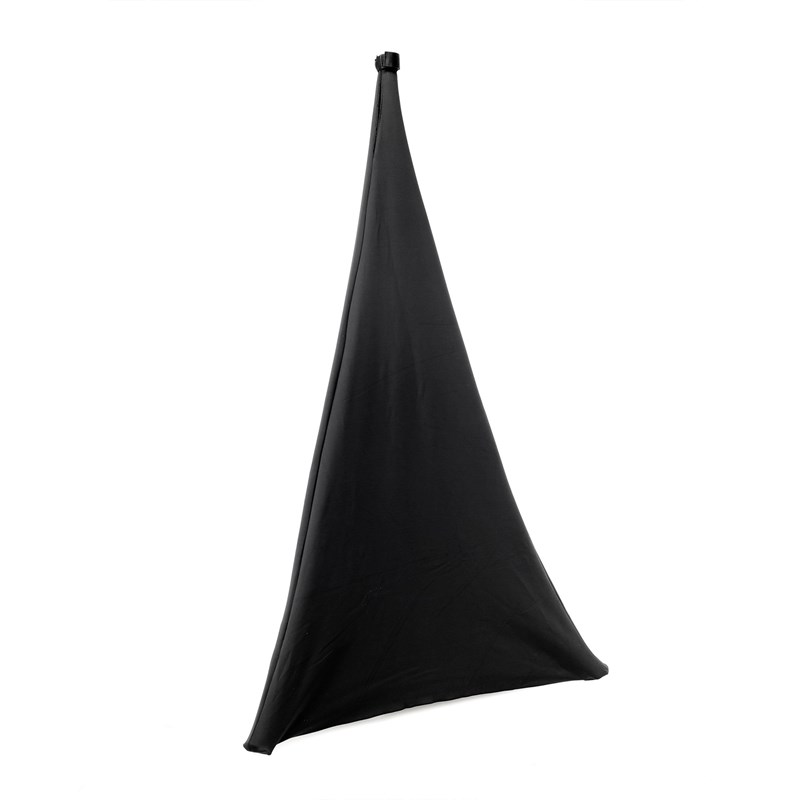 Triangulaire en lycra noir pour pied ou support sono