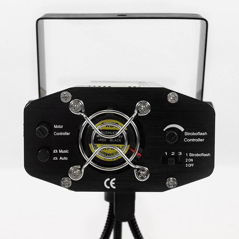 Laser multipoint et gobo - Stroboscope intégré scène
