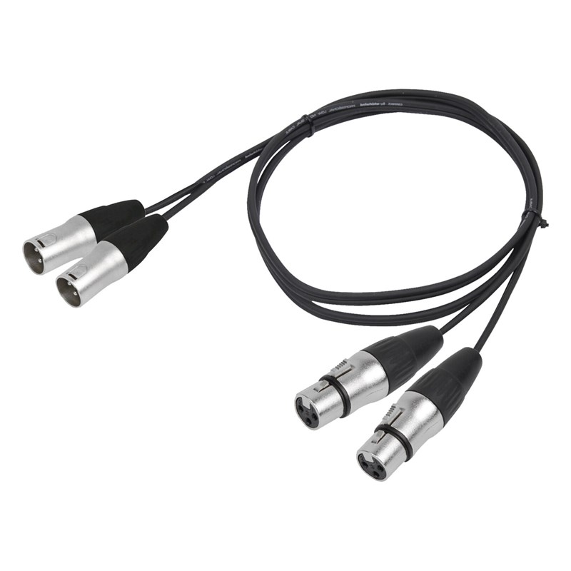 Câble symétrique 2x XLR M/F – 1,5m - XLRM-XLRF-1.5X2 BST