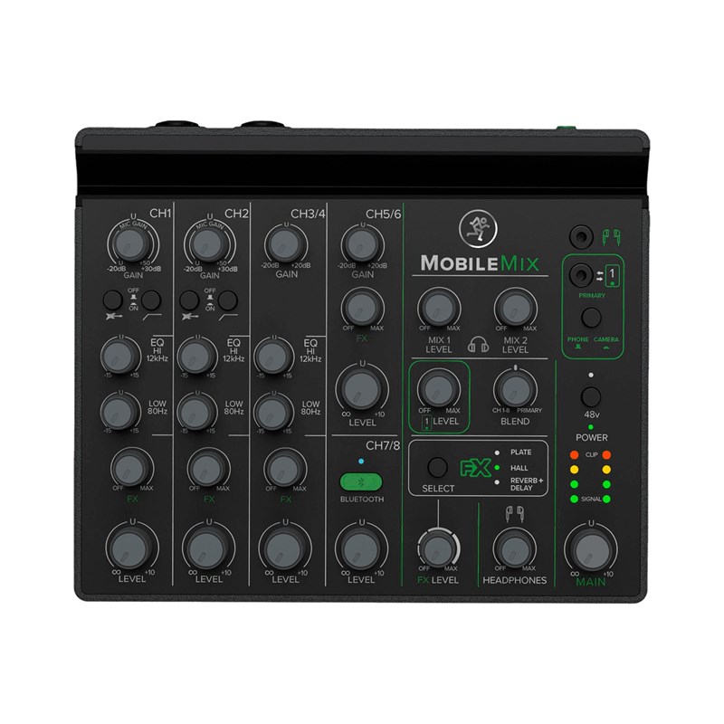 Mixeur audio 8 canaux avec effets - USB - Bluetooth mixage