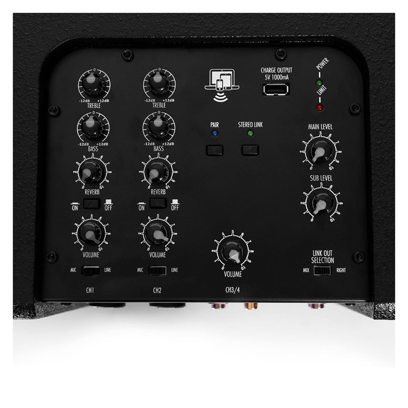 Système colonne 12" - 1000W - Bluetooth & mixeur - Elokance - Line Club interface