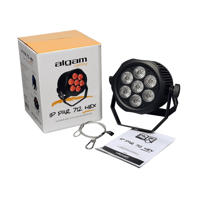 Projecteur LED extérieur IP65 - 7 x 12 W RGBWAUV - carton