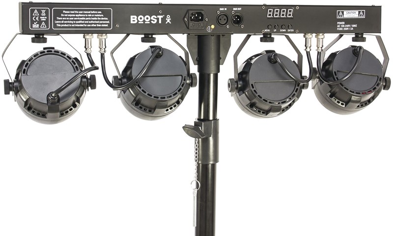 Pack Pied 4 PAR LED - Machine à fumée