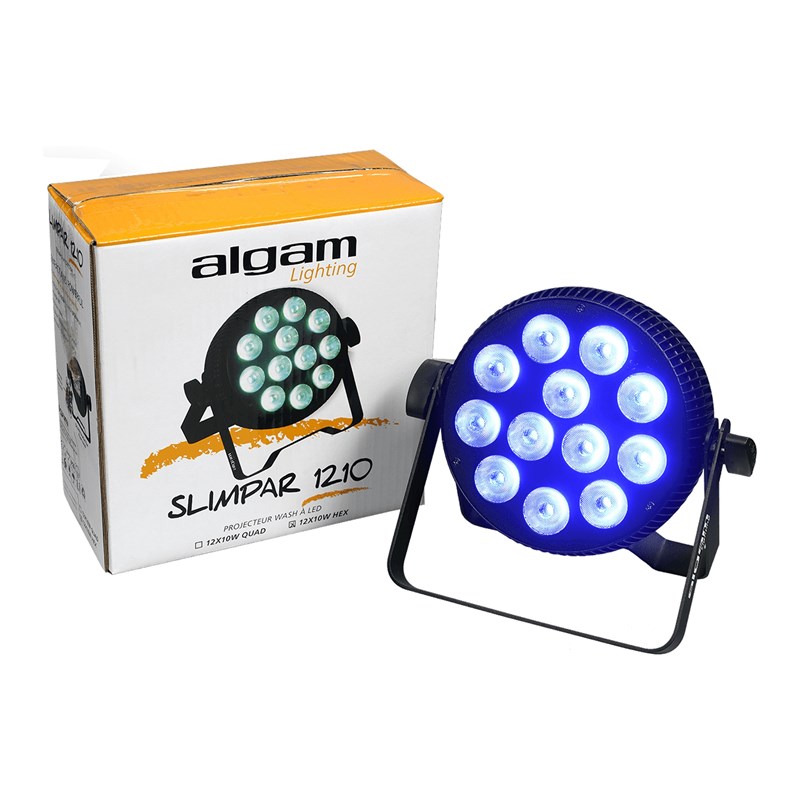 Projecteur LED plat 12x10W HEX - IR - DMX - lyre - box
