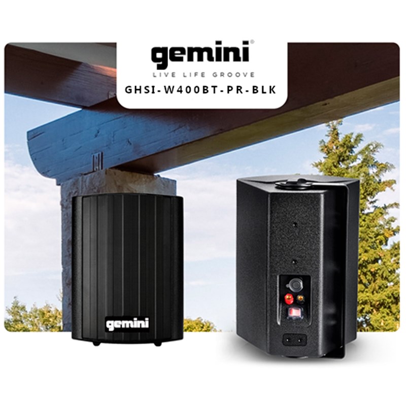 Paire enceintes extérieures 100W - Bluetooth - IP44 - Télécommande jardin