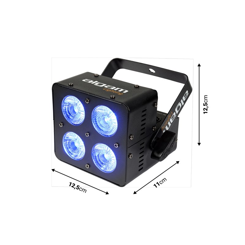 Projecteur PAR LED - 4 x 10 W RGBW dimensions quad
