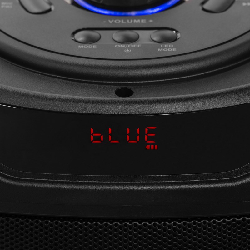 Enceinte portable 800W - 2x10" - LED & micro filaire - affichage