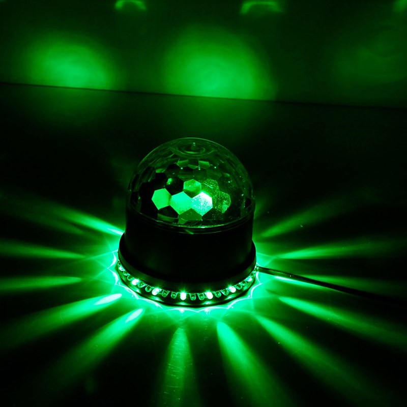 Demi-sphère à LED - Effet disque soleil et boule disco compacte