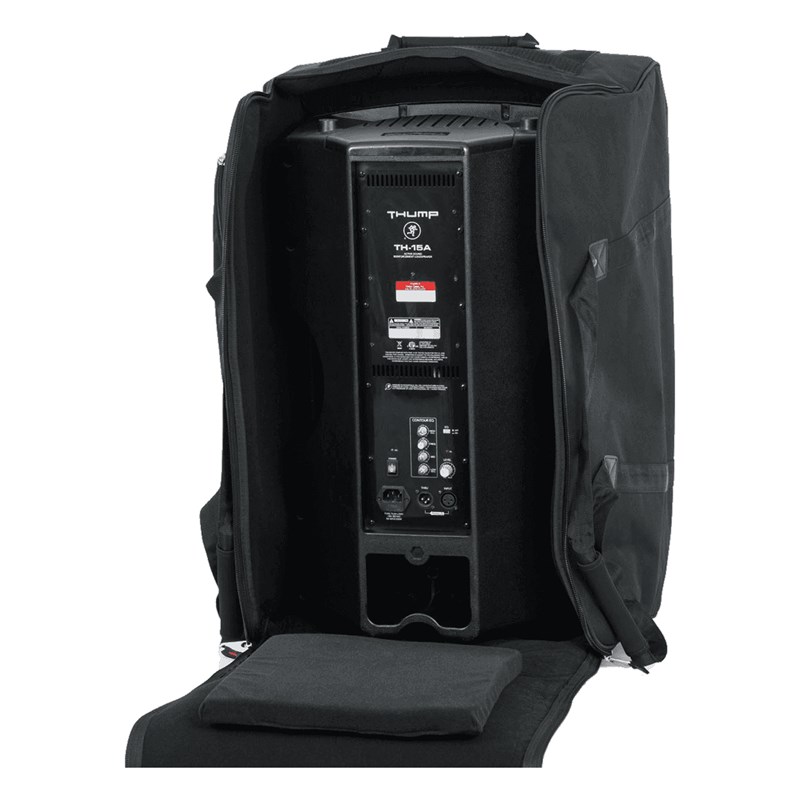 Housse enceinte 15" avec roulettes - Nylon rembourré - GATOR CASES - HGF GPA-715 ouvert