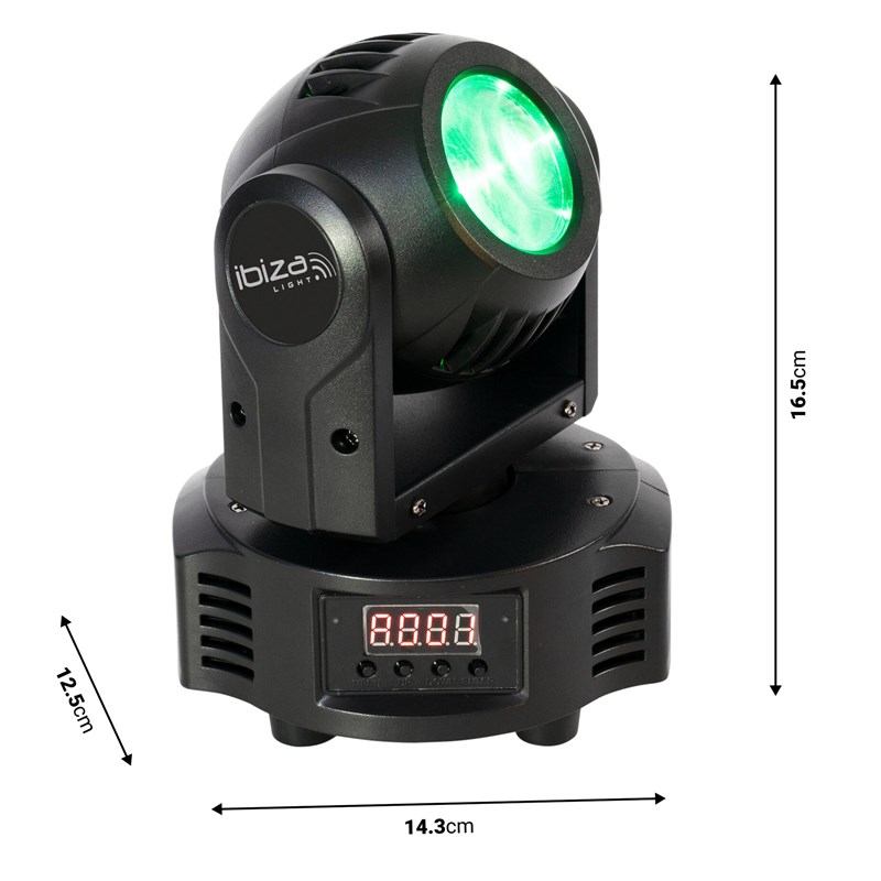 Double lyre Ibiza light MH-BEAM-WASH DMX - blue