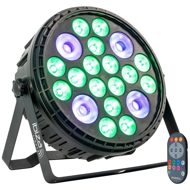 Projecteur PAR XXL 16x4W RGBW + 4x30W UV