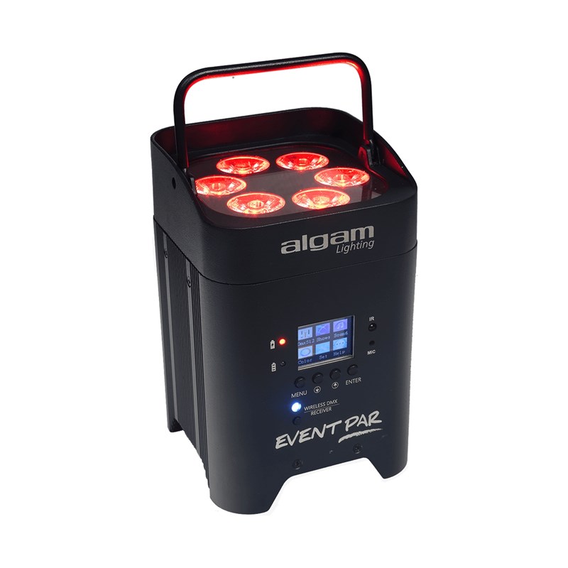 Par LED sans fil sur batterie 6x12W - UV - DMX - RGB