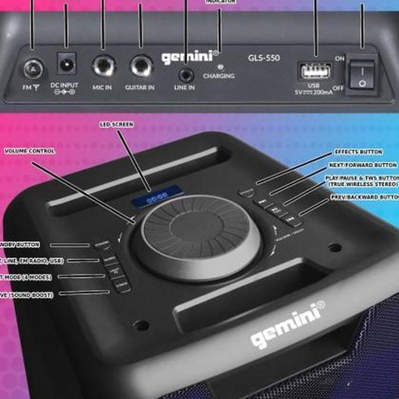 Enceinte portable 800W LED RGB - Bluetooth & TWS évènement