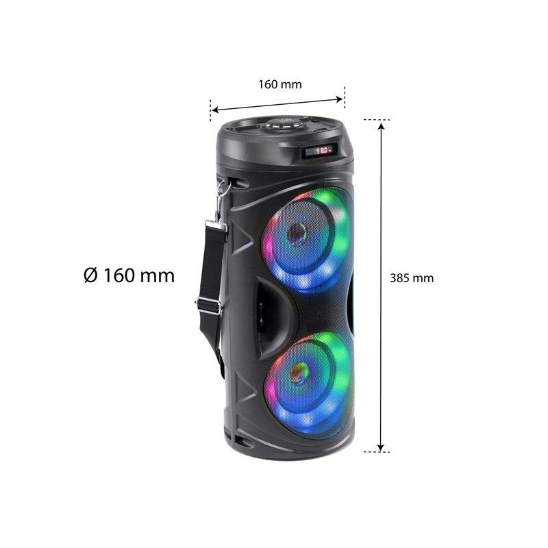 Enceinte BT Sur batterie avec LED karaoké