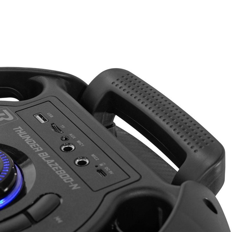 Enceinte portable 800W - 2x10" - LED & micro filaire - poignée