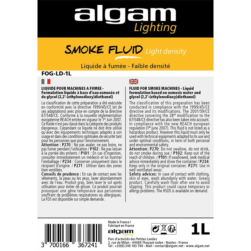 Liquide à fumée - Faible densité - 1L