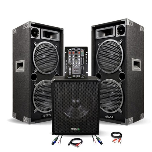 PACK 2800W : STAR210 + SUB15A + DJM150 + CÂBLES