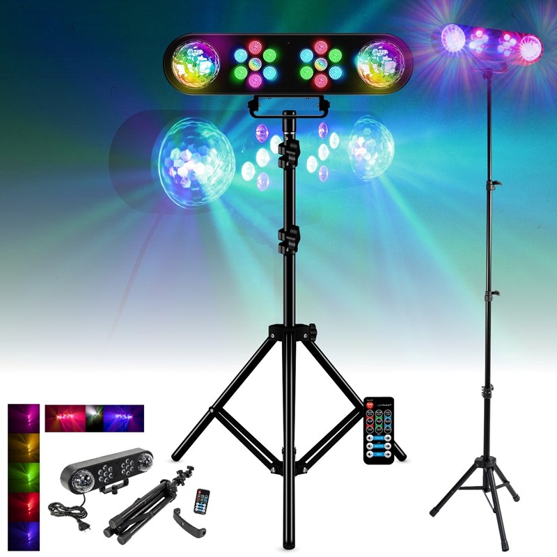 Pack Portique 4 projecteurs - Machine Fumée LED