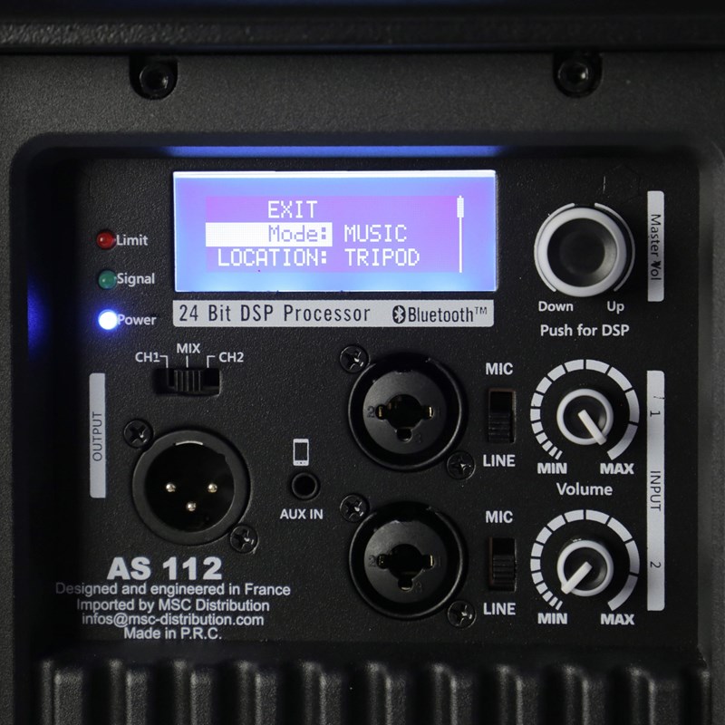 Enceinte de sonorisation 12" 1000 W avec DSP - Mac Mah - AS 112 affichage