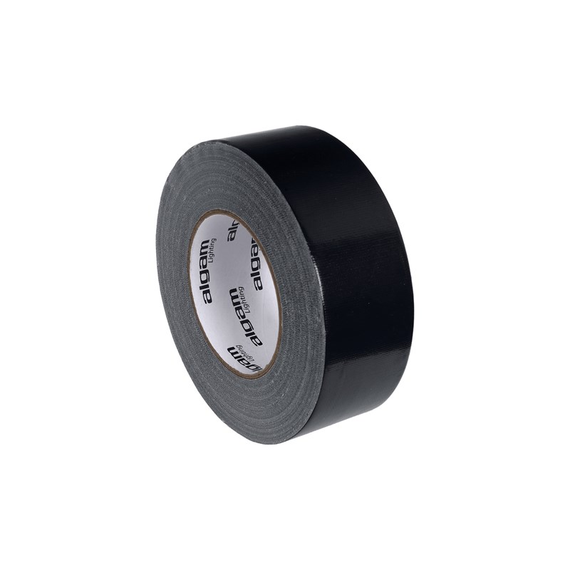 Rouleau adhésif tissé noir - 50 mètres