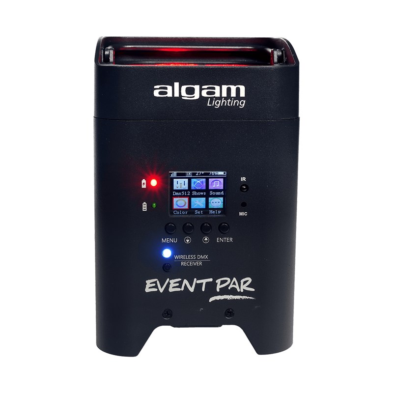 Par LED sans fil sur batterie 6x12W - UV - DMX - Affichage